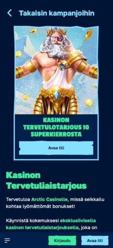 Arctic Casino talletusbonus