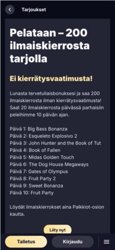 Highroller talletusbonus